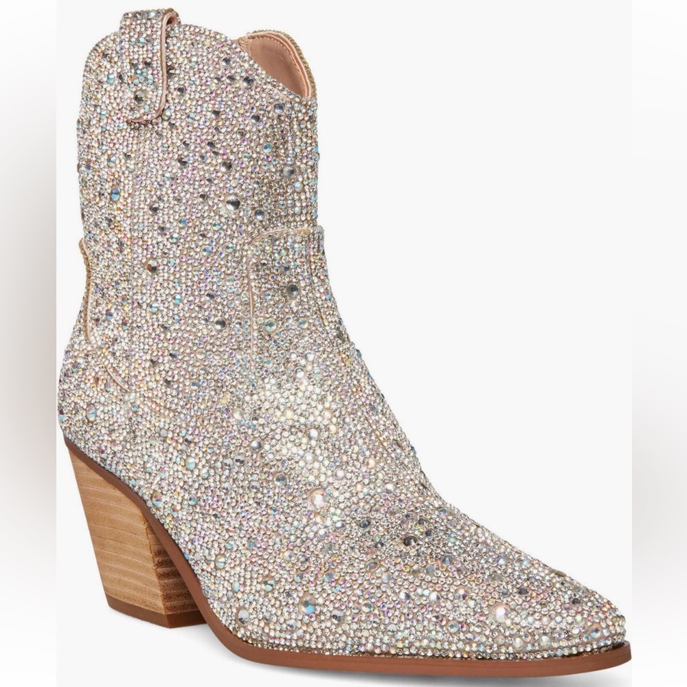 Brand New! Betsey Johnson rhinestone booties! - Picture 2 of 6
